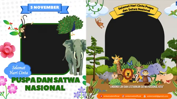 Selamat Hari Cinta Puspa dan Satwa Nasional (Sumber : twibbonize.com).