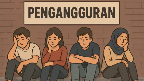 Ilustrasi. Angka pengangguran Indonesia per Agustus 2025 (Sumber: co pilot)