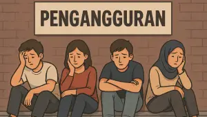 Ilustrasi. Angka pengangguran Indonesia per Agustus 2025 (Sumber: co pilot)