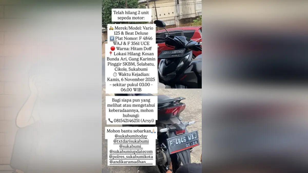 korban curanmor sebar informasi ke media sosial