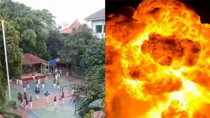 Ledakan di masjid di SMAN 72 Jakut, Jumat (07/11/2025). (Sumber : Instagram/@jakutinfo_id/Ilustrasi Freepik.com)