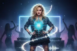 DNA EDM yang Madonna tanam sejak 80-an: dari remix Shep Pettibone, Ray of Light, hingga dominasi 50 lagu No. 1 di tangga Dance Club Songs Billboard. (Ilustrasi: Canva)
