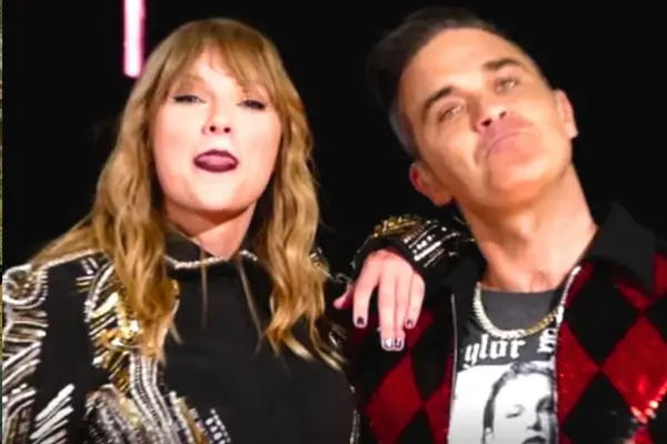 Mengenang duet magis Taylor Swift dan Robbie Williams menyanyikan Angels di Wembley (2018) (Foto credit: @TheMusicMan/Facebook)