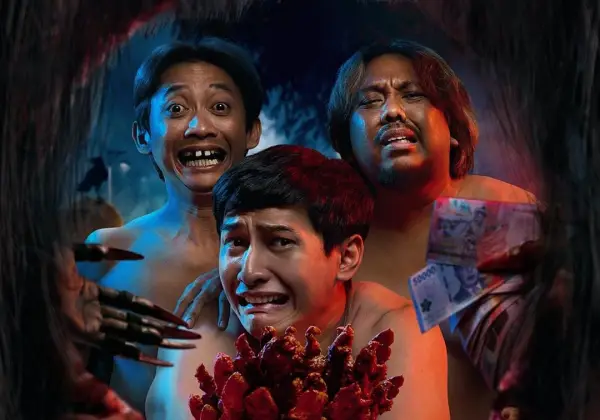 Poster Pesugihan Sate Gagak, film horor komedi tentang sekelompok orang yang ingin kaya tanpa usaha (Sumber : X/@FilmIndoSource)