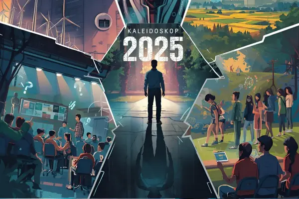 2025 menantang kita semua untuk tidak hanya menjadi pengguna teknologi yang pasif, tetapi menjadi warga negara digital yang kritis, bijaksana, dan tetap memegang teguh nilai kemanusiaan. (Ilustrasi:Sora)