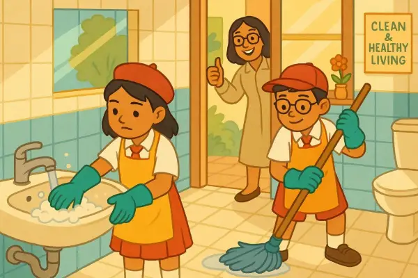 Studi-studi psikologi pendidikan menunjukkan bahwa kepatuhan yang didorong oleh rasa takut (seperti yang dihasilkan hukuman fisik) memiliki tingkat keberlanjutan perilaku yang rendah (Ilustrasi: Sora)