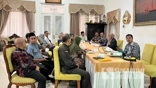 Rapat Koordinasi TP2GD Kabupaten Sukabumi yang digelar di Pendopo Sukabumi, Jumat (14/11/2025). (Sumber : SU/Turangga Anom).