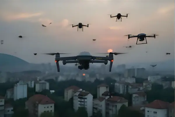 Perkembangan drone militer, atau Unmanned Aerial Vehicle (UAV), telah menjadi salah satu cerita teknologi paling dinamis dalam dua dekade terakhir. (Ilustrasi: CanvaAi)