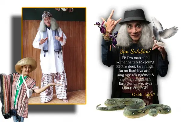 Godi Suwarna memiliki karakter yang unik dan nyentrik adalah aset yang pernah diakui oleh mendiang W.S. Rendra sebagai aset penting sastra Nusantara. (Credit Foto:@GodiSuwarna/Facebook)