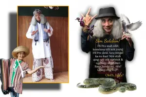 Godi Suwarna memiliki karakter yang unik dan nyentrik adalah aset yang pernah diakui oleh mendiang W.S. Rendra sebagai aset penting sastra Nusantara. (Credit Foto:@GodiSuwarna/Facebook)