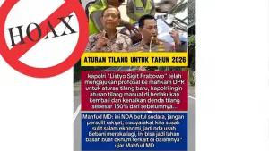 VIRAL aturan tilang 2026 denda naik 150%? Fakta atau hoaks? (Sumber : Facebook).