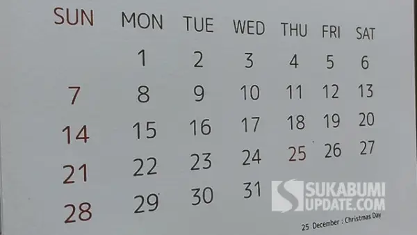 Jangan Lewatkan! Libur Akhir Tahun 2025 & Nataru Bisa Super Panjang Kalau Atur Cuti dengan Tepat! (Sumber : Sukabumiupdate.com).