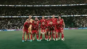 Starting line up Timnas Indonesia saat menghadapi Arab Saudi di ronde keempat Kualifikasi Piala Dunia 2026 (Sumber: Instagram/@jayidzes)