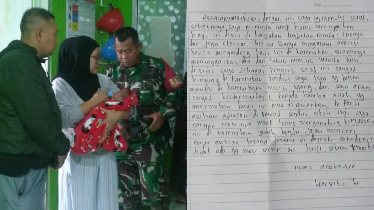 Pilu! Isi Surat Ungkap Alasan Bayi Ditinggalkan di Poskamling Sukabumi: Ibu Depresi Ditinggal Suami