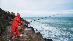 Ilustrasi - Awas Bahaya Saat Mancing di Pinggir Laut! Ini Perlengkapan dan Tips Aman. (Sumber : Freepik.com/@mego-studio).