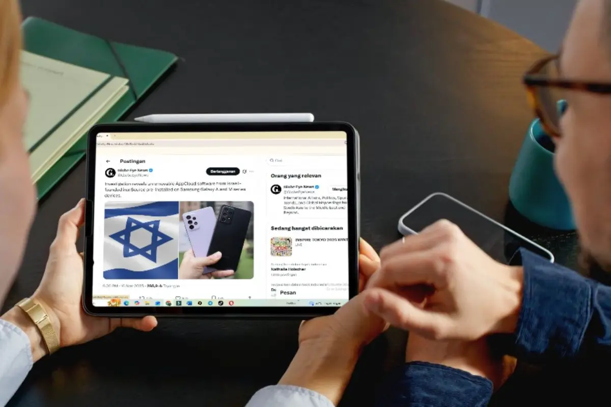 Investigation reveals unremovable AppCloud software from Israeli-founded ironSource pre-installed on Samsung Galaxy A and M series devices. (@GlobalEyeNews/X.com)