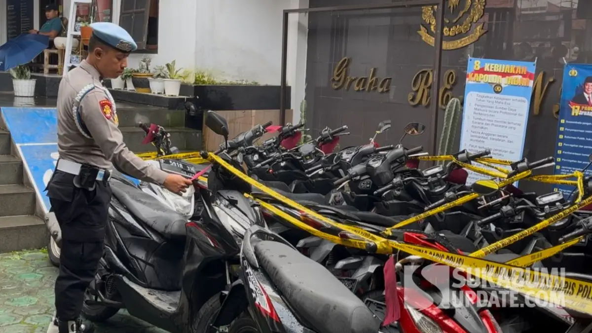 5 Tersangka Sindikat Curanmor Sukabumi Diringkus Polisi, 15 Unit Motor Dari 14 TKP Ikut Diamankan