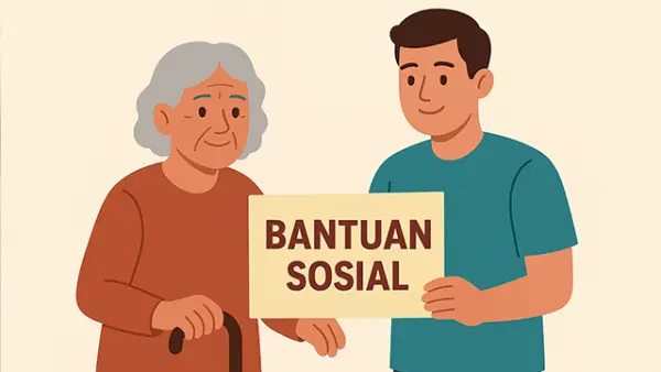 Ilustrasi penerima bantuan sosial. (Sumber : AI/ChatGPT).