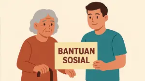 Ilustrasi penerima bantuan sosial. (Sumber : AI/ChatGPT).