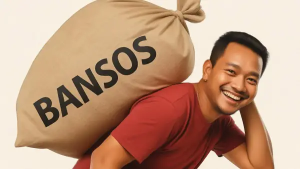 Ilustrasi senyum penerima bansos (Sumber: copilot)