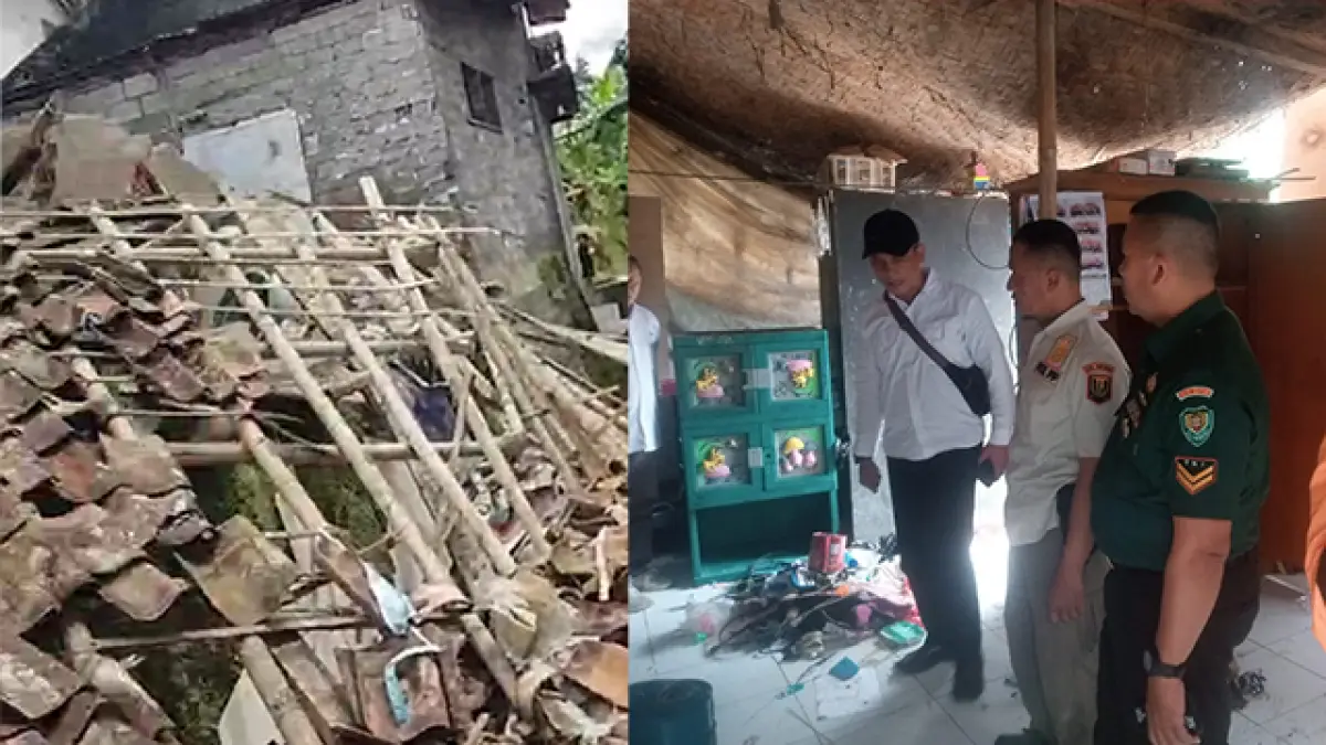 Rumah di Caringin Sukabumi Ambruk Diterpa Angin Kencang, BMKG Sudah Rilis Warning