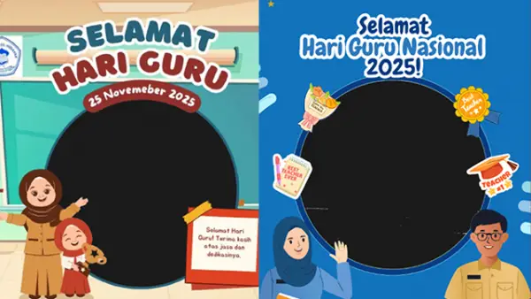 Twibbon Hari Guru Nasional 2025. (Sumber : twibbonize.com).