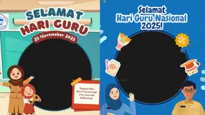 Twibbon Hari Guru Nasional 2025. (Sumber : twibbonize.com).