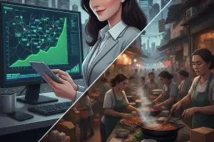 Rp 246 Juta Sehari. Ketika skala ekonomi bertemu akses tunggal, kita bertanya: Adakah ruang bagi integritas dalam perlombaan besar ini? (foto Ilustrasi: CanvaAI)