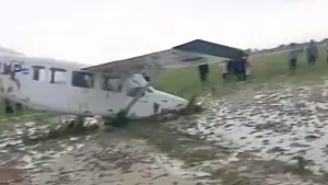 Posisi pesawat jatuh di Kabupaten Karawang. (Sumber : Live TikTok/Regga)