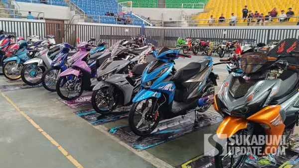 kontes modifikasi motor di Palabuhanratu Sukabumi. Sabtu (22/11/2025). (Sumber: SU/Ilyas Supendi)