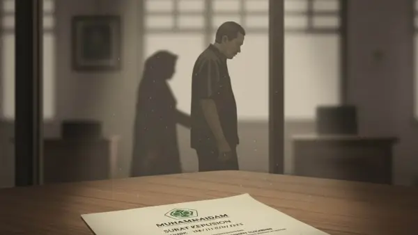 Ilustrasi. Pimpinan Daerah Muhammadiyah (PDM) Kabupaten Sukabumi menegaskan bahwa ES sudah diberhentikan sebagai Kepala MTs Muhammadiyah 2 Surade. (Sumber Foto: AI/Google Gemini)