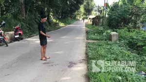 Lokasi kejadian driver ojol dibegal penumpang di Jalan Pangleseran, Cikembar Sukabumi. (Sumber Foto: SU/Turangga Anom)