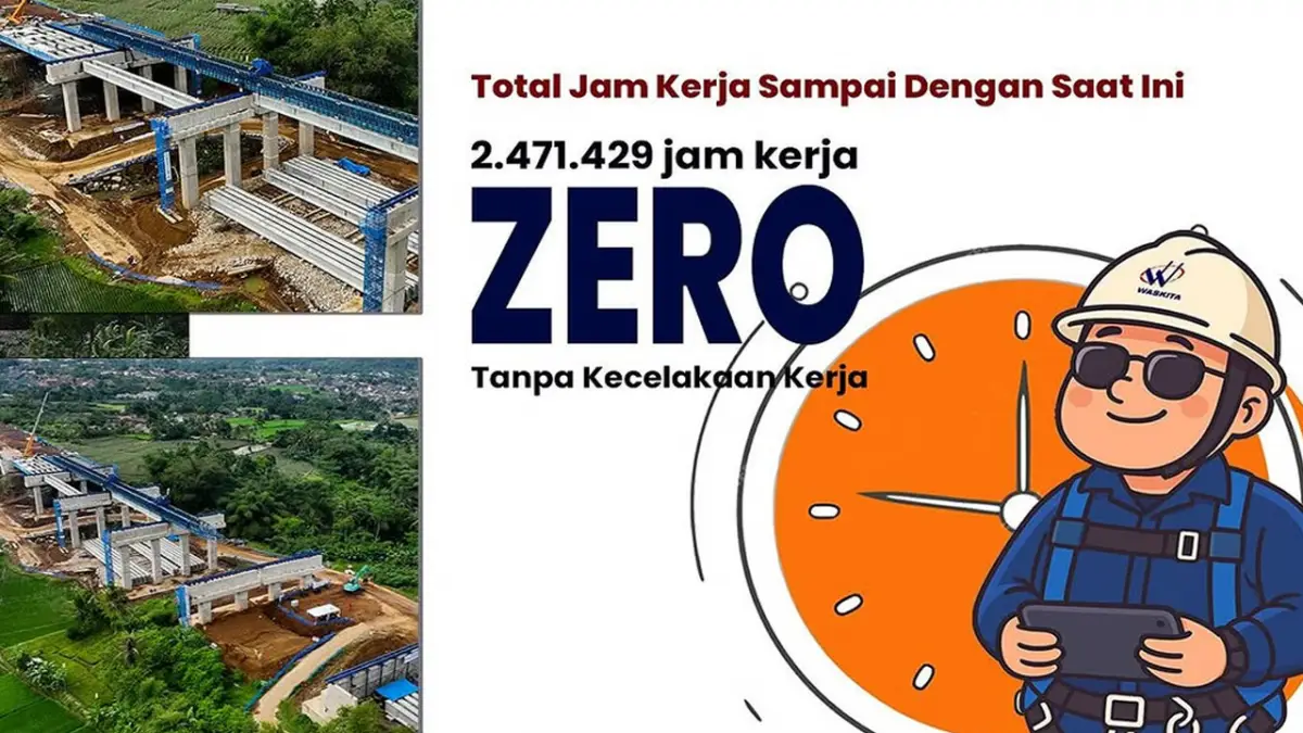 Proyek Tol Bocimi Seksi 3 Sudah Habiskan 2,4 Juta Jam Kerja, Klaim Tanpa Kecelakaan