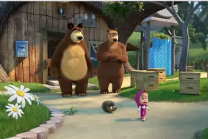 Serial animasi Rusia, Masha and the Bear, telah menjelma menjadi fenomena global, dicintai oleh penonton dari berbagai usia. (Foto: Tangkapan layar serial @MashaAndTheBear)