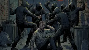 Ilustrasi pengeroyokan kakak korban begal HP di Sukaraja, Sukabumi. (Sumber: AI)