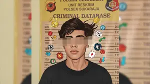 Ilustrasi - Pelaku begal HP bocah di Sukaraja Sukabumi saat diamankan Polsek Sukaraja kurang dari 24 jam setelah melakukan kejahatan. (Sumber : gemini).
