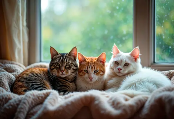 Ilustrasi berbagai jenis kucing berdasarkan warna bulunya, dari kucing oren hingga kucing tabby (Sumber : Freepik)