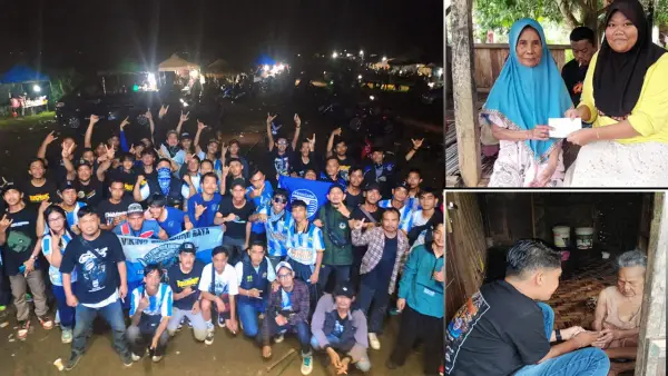 Viking Sukabumi Selatan saat anniversary ke-2 di Pantai Pandan, Kecamatan Ciracap | Foto : Dok. Viking