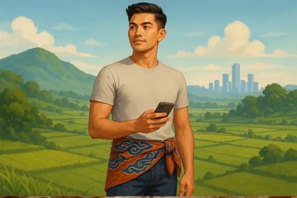 Asep: Tampan, modern, dan bangga dengan Sunda. Menjaga kasep di era global. (Digital Ilustrasi, GenImage by: Sora)