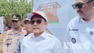 Menteri Koordinator Bidang Pemberdayaan Masyarakat dan Desa (Menko PBMD), Muhaimin Iskandar atau Cak Imin di Cisolok Kabupaten Sukabumi (Sumber: sukabumiupdate)