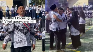 Video Prank Penangkapan Siswa di SMPN 1 Cicurug Sukabumi untuk Kejutan Hari Guru Viral. (Sumber : Instagram/@asrikhoerunisa).