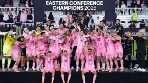 Inter Miami akan menjadi tuan rumah pertandingan perebutan gelar MLS Sabtu depan setelah memenangkan gelar Wilayah Timur untuk pertama kalinya. (Sumber: web/espn.com)