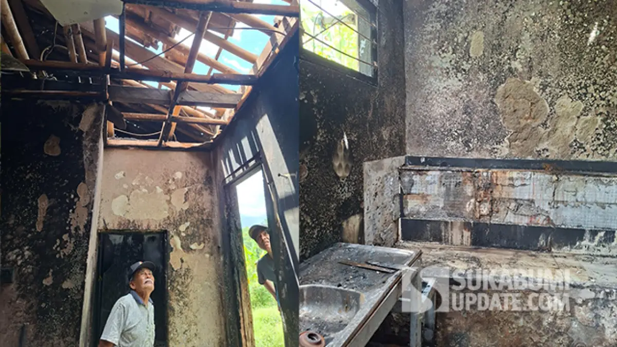 Kebakaran Diduga Konsleting Mesin Cuci, Dapur Rumah Warga di Parungkuda Sukabumi Hangus