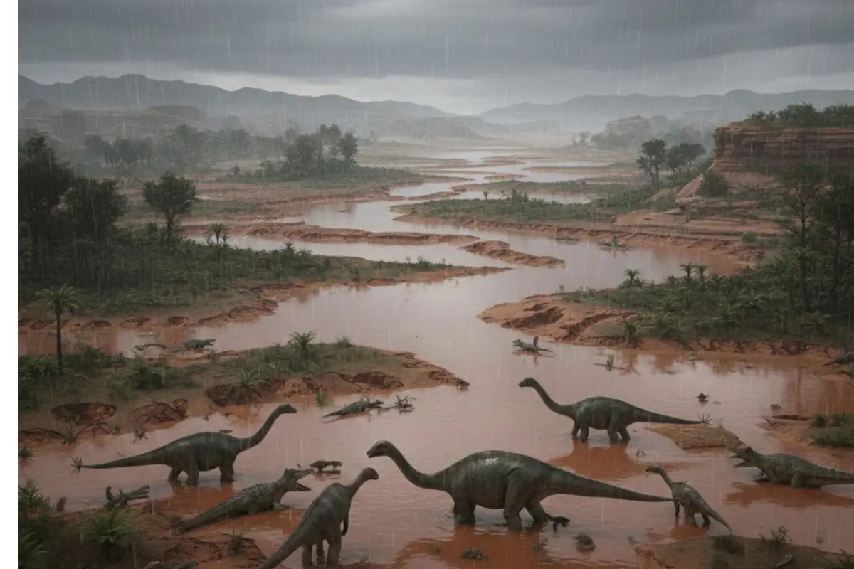 Kita beruntung tidak hidup di zaman ketika Bumi diguyur hujan tanpa henti selama jutaan tahun; itu adalah krisis global yang kita tangani secara evolusioner melalui kepunahan, bukan melalui sains dan teknologi.