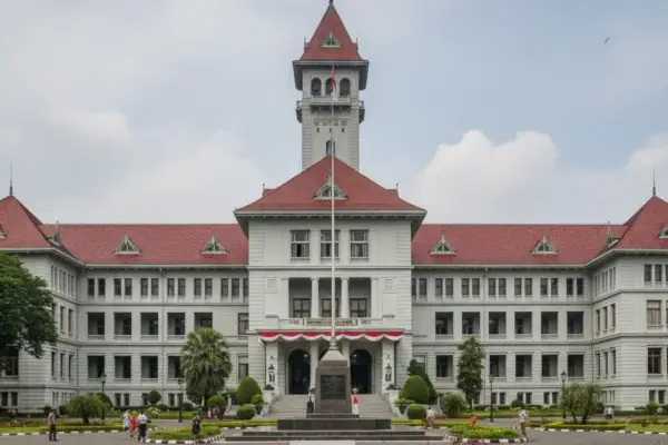 Gedung Sate kini berdiri sebagai Kantor Gubernur Jawa Barat, pusat kebijakan strategis yang berfokus pada pembangunan infrastruktur modern yang berkelanjutan (Digital Image Gedung Sate: Gemini)