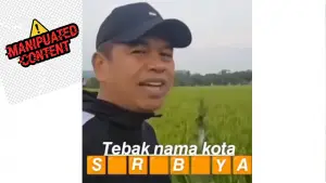 Video yang mengklaim Dedi Mulyadi bagi-bagi hadiah ratusan juta rupiah lewat kuis tebak nama kota adalah konten AI. (Sumber : facebook).
