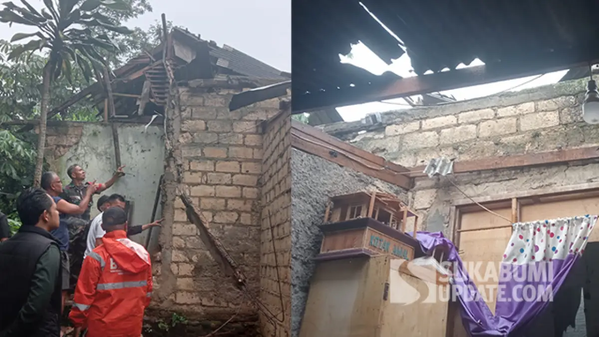 Diterjang Hujan dan Angin Kencang, Rumah Lansia di Parungkuda Sukabumi Rusak