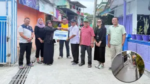 PNM Sukabumi percepata pemulihan pascabencana Sukabumi dengan perbaikan jalan di kampung Marinjunga | Foto : Dok. PNM Sukabumi