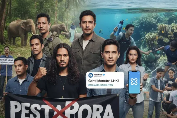 Kaleidoskop 2025: Sorotan tajam pada peran Navicula dan Fedi Nuril sebagai pejuang lingkungan dan oposisi kritis kebijakan di Indonesia tahun 2025. (Gambar Ilustrasi) (Sumber : gemini)