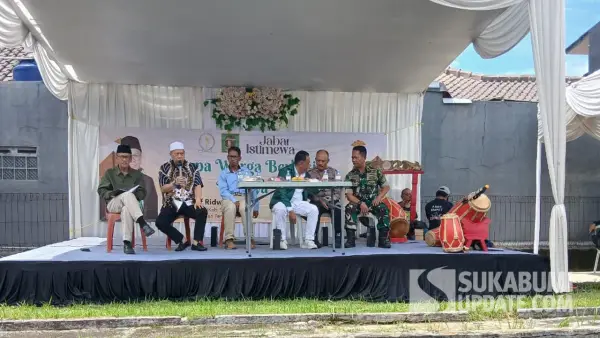 Anggota DPRD Jabar, Yusuf Ridwan, saat membuka acara sapa warga berbasis budaya di Gunungjaya, Kecamatan Cisaat, Kabupaten Sukabumi | Foto : Sukabumiupdate